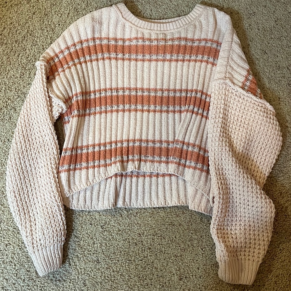 Pink striped sweater